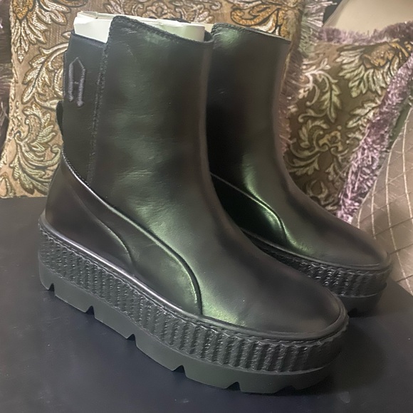 puma chelsea sneaker boot rihanna fenty black